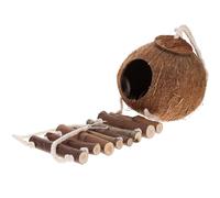 Balacoo Refugio para Cangrejo Ermitaño Pequeño de Madera con Escalera, Hábitat Natural Resistente, Cueva Decorativa para Terrarios y Reptiles, Escondite Doméstico Rústico para Crustáceos