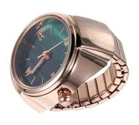 Balacoo Reloj de Dedo Mini Reloj de Anillo para Hombre Diseño Elegante Aleación de Zinc Resistente al Agua para