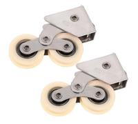 Balacoo Ruedas para Puertas Correderas de Armario de Aluminio Rodillos Suaves y Resistentes, Kit de 2 Piezas para Hogares y Oficinas, Diseño Ligero y Portátil