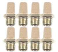 Balacoo Silenciadores Neumáticos 1/4 de Cobre 8 Piezas Conector de Válvula Solenoide, Cabezal Plano, Reducción de Ruido para Herramientas y Compresores de Aire Neumático