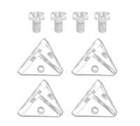 Balacoo Soporte de Esquina Acrílico Transparente Ligero y Estable 4 Juegos para Fijación de Junta Adecuado para Placas de 3mm , Uso Profesional y Personal