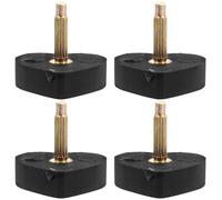 Balacoo Tapas de Talón para Reemplazo en Forma de Corazón Negras, Set de 2 Pares Pasadores Gruesos y Finos, Ideales para Zapatos de Tacón Alto Femeninos y Uso Diario