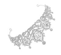 Balacoo Tiara de Boda Adorno de Cristal Diadema Decorada con Gemas de Imitación Accesorio para Cabello de Princesas y Tiaras de Novia