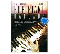 Baladas para piano, 2 CDs, las 40 mejores canciones de las últimas décadas, para piano, con pinza en forma de corazón para las partituras