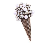 BALAFO Broche, ramillete, broche de perlas, broche retro de helado, decoración de ropa de mujer, broche de aleación, accesorios creativos