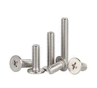 BALAFO Tornillos de máquina de cabeza plana, tornillo de cruz Phillips, YJHLX, 100 unidades/lote de cabeza plana de oblea de perno cruzado, M2 x 8 mm (color: M3 x 12 mm, tamaño: talla única)