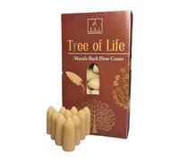 Balaji Conos de Incienso Reflujo Arbol de la Vida - Tree of Life - Masala Black Flow Cones - 1 cajita de 10 Conos