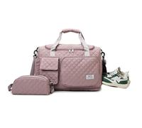 Balakaka 34 L Bolsa de Viaje con Bolsa Pequeña de 1,5 L, Bolsa de Deporte de Viaje con Correa de Hombro Desmontable, Impermeable Grande Bolsas de Fin de Semana para Mujer Hombres, Rosa Sakura