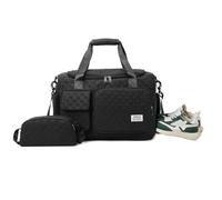 Balakaka 34 L Bolsa de Viaje con Bolsa Pequeña de 1,5 L, Bolsa de Deporte de Viaje con Correa de Hombro Desmontable, Impermeable Grande Bolsas de Fin de Semana para Mujer Hombres, Negro