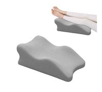 Balakaka Almohada para Piernas 60×36×24 cm, Cojin Reposapiernas Dolor de Espalda y Rodillas, Almohada Piernas Mejora la Circulación Funda de Almohada Lavable, Gris Claro