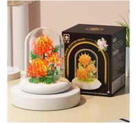 Balakaka Bloques de Construcción Flores con Funda Protectora, Conjunto de Flores Bloques de Construcción con Iluminación LED, Decoración del Hogar Regalo para Mujer Novia Esposa
