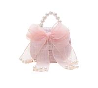 Balakaka Bolsa Bandolera para Niña Con Lazos y Perlas, Lentejuelas Bolso Crossbody Lindo Correa de Hombro Ajustable, Princesa Bolsos de Moda de Día o de Viaje Regalo de Cumpleaños
