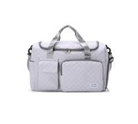 Balakaka Bolsa de Viaje 46×23×30 cm, 31L Grande Bolsa de Deporte con Compartimento para Zapatos y Ropa Mojada, Impermeable Bolsa de Gimnasio para Natación Viaje, Gris Plateado