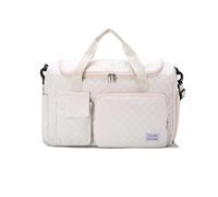 Balakaka Bolsa de Viaje 46×23×30 cm, 31L Grande Bolsa de Deporte con Compartimento para Zapatos y Ropa Mojada, Impermeable Bolsa de Gimnasio para Natación Viaje, Blanco Roto