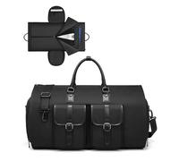 Balakaka Bolsa de Viaje para Hombre Mujer, Impermeable Grande de Fin de Semana 65L Bolsa Gimnasio,Bolsa de Viaje Macuto con Zapato para Compras,Negro