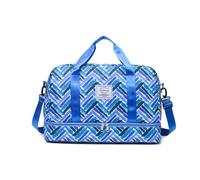Balakaka Bolsa Deporte Gimnasio con Correas de Carro 42.5L, Impermeable Bolsa de Viaje con Zapato y Compartimento Húmedo, Grande de Fin de Semana Bolsa para Viajes Deportivos y Fitness, Azul