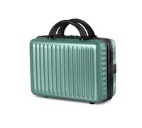 Balakaka Estuche de Maquillaje de Viaje con Banda Elástica y Cremallera, Maletín de Mano para Cosméticos de Mujer, Bolsa de Cosméticos de PC Portátil a Prueba de Agua Verde Lago