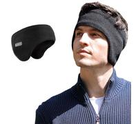 Balakaka Hombres Orejeras Invierno, Mujer Plegable Caliente Calentadores para Correr Ciclismo Esquí Exterior, Cintas de Pelo Deportiva Cálido Cubre Orejas Regalo,Negro