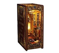 Balakaka Kit de Casa de Muñecas en Miniatura y Muebles 3D Wooden Puzzle Mini 3D de Madera para casa de muñecas con LED DIY Dollhouse Decoración de inserción de estantería Creativa