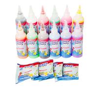 Balakaka Magic Water Elf 12 Gel de Colores+ Polvo 4 estuches, 3D Coloridos Aqua Gelz Creative Set, DIY Creativos Geles Mágicos para Niños 3+ Años