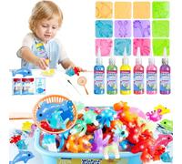 Balakaka Magic Water Elf con 6 Gel de Colores, 3D Coloridos Aqua Gelz Creative Set con 12 Molde, DIY Creativos Geles Mágicos Regalo para Niños 3+ Años