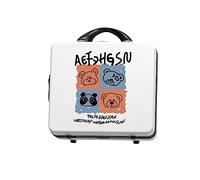 Balakaka Neceser de Viaje Rigido 10L con Cerradura de Combinación, Impermeable ABS Estuche Maquillaje Mujer con Asa, 14 Pulgadas Neceser de Viaje con Estribos Antiarañazos