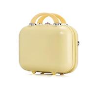 Balakaka Neceser de Viaje Rigido con Asa Suave, Estuche de Maquillaje de Viaje para Mujer, Neceser Portátil Impermeable para Neceser Amarillo pálido