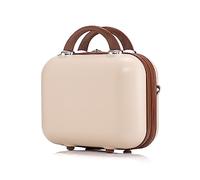 Balakaka Neceser de Viaje Rigido con Asa Suave, Estuche de Maquillaje de Viaje para Mujer, Neceser Portátil Impermeable para Neceser Marrón