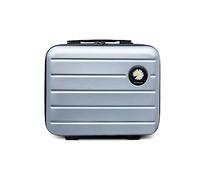 Balakaka Neceser de Viaje Rigido Mujer con Cremallera y asa, Neceseres de Viaje para Mujer,16 Pulgadas de Gran Capacidad Estuches de Maquillaje Portátil de ABS Impermeable Plateado