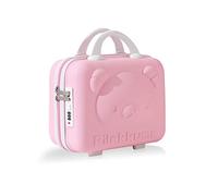 Balakaka Neceser Maleta con Cremallera Portátil 10 L, Impermeable Maleta Neceser Viaje con Cerradura de Combinación, Neceser Rígido Viaje Mujer Neceser Niña con Mango, Rosa