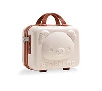 Balakaka Neceser Maleta con Cremallera Portátil 10 L, Impermeable Maleta Neceser Viaje con Cerradura de Combinación, Neceser Rígido Viaje Mujer Neceser Niña con Mango, Beige