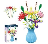 Balakaka Ramo de Flores Sets de Construcción 627 Piezas, Flowers Artificiales con Jarrón para la Decoración del Hogar, Regalo San Valentín, Día de la Madre y Cumpleaños