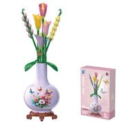 Balakaka Ramo de Flores Sets de Construcción con Jarrón, Flor de Bloques de Construcció Serie de Plantas Decoración del Hogar, Regalo para Esposas Mujeres