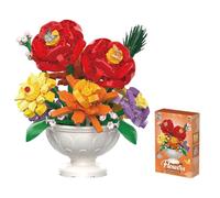 Balakaka Ramo de Flores Sets de Construcción con Jarrón, Flor de Bloques de Construcció Serie de Plantas Decoración del Hogar, Regalo para Esposas Mujeres