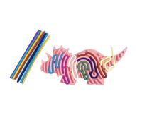 Balakaka Sensory Activity Board, Calm Down Fidget Toy para Aliviar el Estrés Diseño de Doble Cara, Juguetes Educativos Regalo para Niños de 3+ Años, Dinosaurio Rosa
