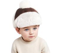 Balakaka Sombrero de Invierno Niños Niñas Gorro con Orejeras Gorro con Forro Polar Knite Fur Aviador Sombreros de Felpa,Invierno Caliente Aviador Sombreros para bebé de 1 a 3 años Café