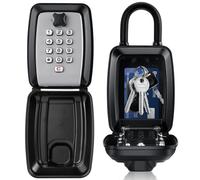 balala Grande Caja para Custodia de Llaves Pared Impermeable, Caja de Seguridad para Llaves Combinación con de 12 codigo, Candado con Grillete Extraíble,Cerradura para hogar, Garaje, Oficina, Armario