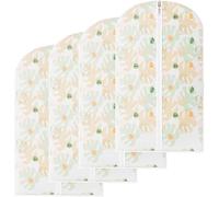 BALAMLB 4 Paquetes Fundas Ropa, Fundas Ropa Armario Ligera, Fundas Estampada para Ropa con Cremallera para Guardar Ropa En El Armario,Fundas Ropa Lavables,Fundas Burro Ropa A Prueba De Polvo 60×80CM