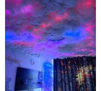 BALAMLB Luz LED 3D Luces De Nubes, Luces De Halloween, Para Techo Luz Nocturna De Nube 3D Luces De Pared De Nube De Sala De Juegos Con Color Ajustable Para Fiesta En Decoracion Habitacion 5m
