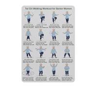 Balance and Motion Aluminum Sign Tai Chi Flow Metal Wall Art for Studio Home Gym Wellness Center Gift 8 X 12 inch