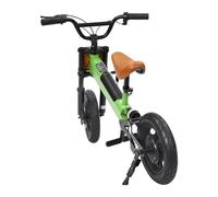 Balance Bike - Bicicleta eléctrica para niños, aluminio, poliuretano, neumáticos, aplicación de amortiguador, para niños mayores de 8 años, 24 V, para parque y carretera grava (verde)