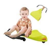 Balance Board Infantil, Planche d'Équilibre, Scooter-Board 4 roues, propulsion manuelle, fonctionne par mouvement zigzag, favorise le jeu actif en extérieur ou en plein air, vert