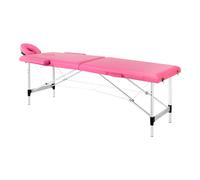 BALANCE camilla de masaje plegable de aluminio 2 segmentos rosa