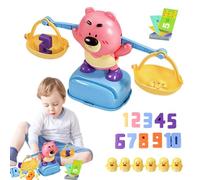 Balance de osos, balanza para - Dibujos animados 12 patos divertido oso juego de matemáticas de equilibrio - Juguete educativo de conteo de números para jardín de infantes, balanza para edad