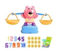Balance de osos, balanza para | Dibujos animados 12 patos oso juego de matemáticas de equilibrio - Juguetes de conteo educativos, juguete de aprendizaje de conteo de números para niños y niñas de 3 a