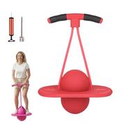 Balance Jumping Ball, Safe Upgraded Pogo Jumper with Handle and Ball Pump for Beginners & Adults, Up to 600lb, Silent Design, Trick Board Pogo Stick, Perfect for Balance, Coordination (B,Pink)