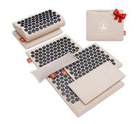 Balance Mate Acupressure Mat & Pillow - Natural Back & Neck Pain Relief, Stress Relief, and Better Sleep Kit (Includes Pillow & Carry Bag, Soft Cream).