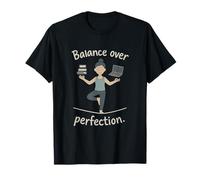 Balance Over Perfection Yoga Mindfulness Gráfico Camiseta