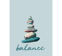 Balance: Stacked Cairn Rocks Composition Notebook Wide Ruled 100 Sheets/200 Pages Back To School Supplies 9 3/4 x 7 1/2 Glossy Soft Cover Notebook, ... Quotes Ideas, Calligraphy Hand Lettering