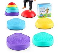Balance Stepping Stones-5 Piece Reinforced Heavy Shell,Promotes Advanced Motor Skill Growth,Enhances Indoor Coordination Play,Supports Active Outdoor Exercise,Durable Full Rubber Bottom| for kids